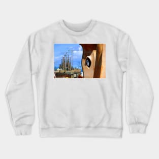 Casa Mila Sagrada Familia Barcelona Spain Crewneck Sweatshirt